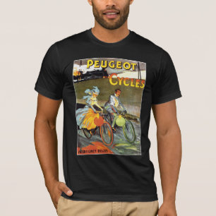 T-shirt Art vintage de bicyclette de Peugeot de cycles