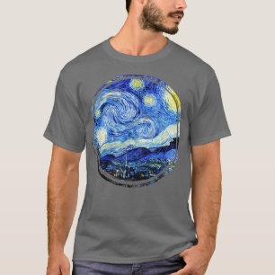 T-shirt Art Vintage Élégant Nuit Étoilée Vincent Van Gogh