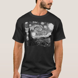 T-shirt Art Vintage élégant Starry Night Van Gogh Classic