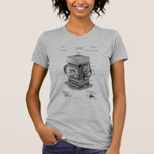 T-shirt Art Vintage Minimaliste De Dessin De Café Mill