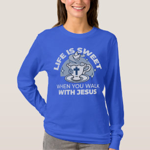 T-shirt Art Vivant Fidèle - Teacup avec Croix et Dove