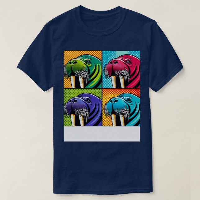 T-shirt Art Walrus Tee Marine Mammal Statement (Design devant)