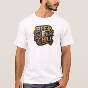 T-shirt Art wearable iconique BIÈRE ET SE DÉTENDRE