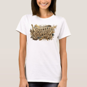 T-shirt Art wearable Orange BOTTLE POPPER accrocheur