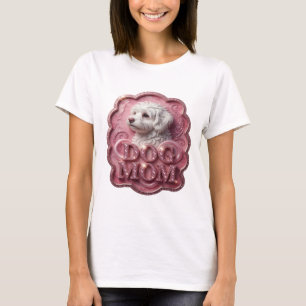 T-shirt Art wearable rose moderne pour MAMAN DE CHIEN