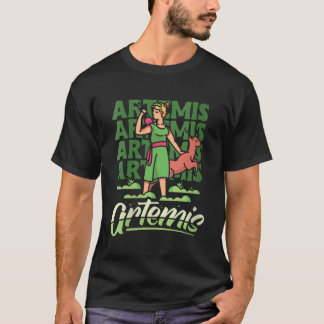 T-shirt Artémis La déesse grecque de la chasse Nature Moon