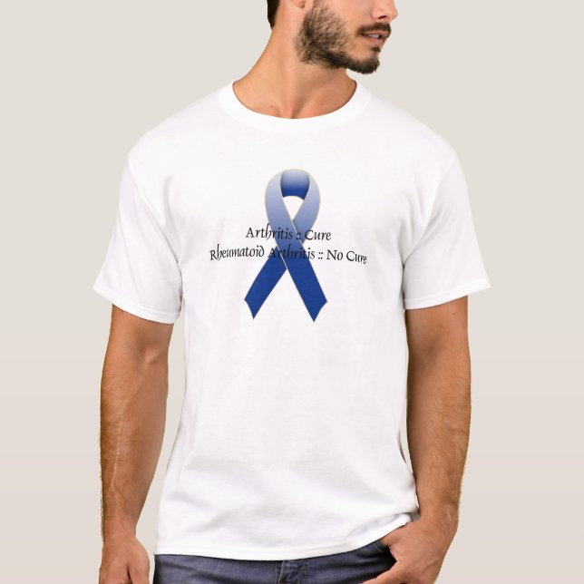 T-shirt Arthrite Blue Ribbon Conception de sensibilisation (Devant)