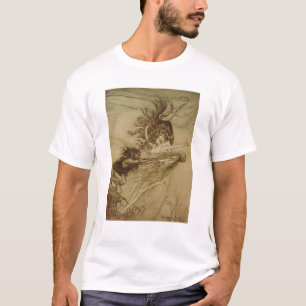 T-shirt Arthur Rackham le Rhinemaidens taquinant