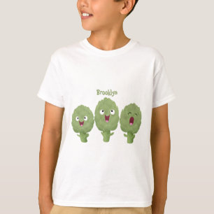 T-shirt Artichauts chantants mignons dessin animé végétal