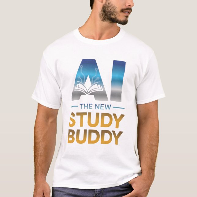 T-shirt Artificial Intelligence Study Buddy Design (Devant)