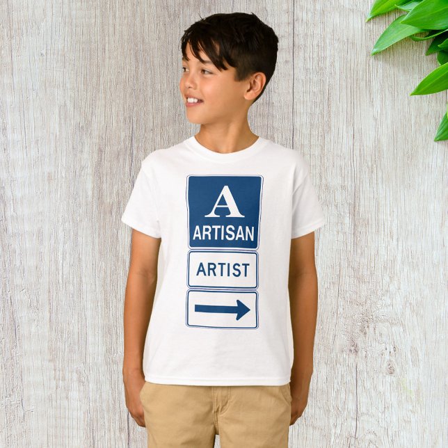 T-shirt Artisan Studio Signer flèche directionnelle (Créateur téléchargé)