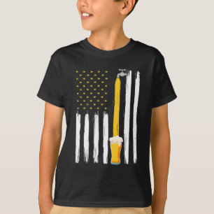 T-shirt Artisanat Beer American Flag USA 4 juillet Brasser