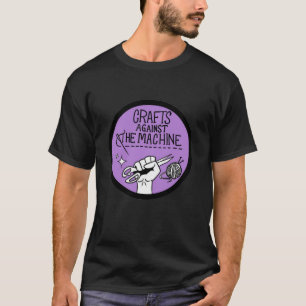 T-shirt Artisanat contre la machine violet sur fond sombre