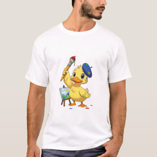 T-shirt Artiste adorable petit canard jaune