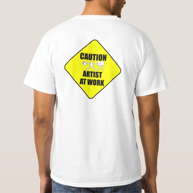 T-shirt artiste au signe de travail (Dos)