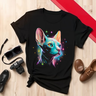 T-shirt Artiste Chat Tee Amoureux des chats coloré