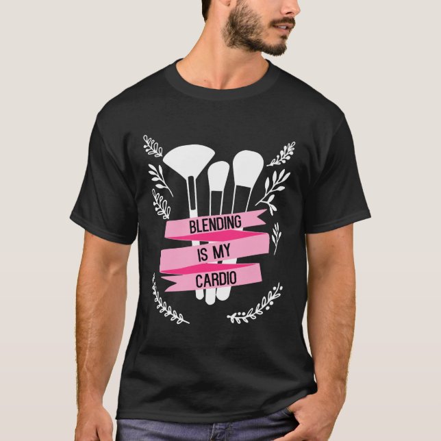 T-shirt artiste de maquillage amusant (Devant)