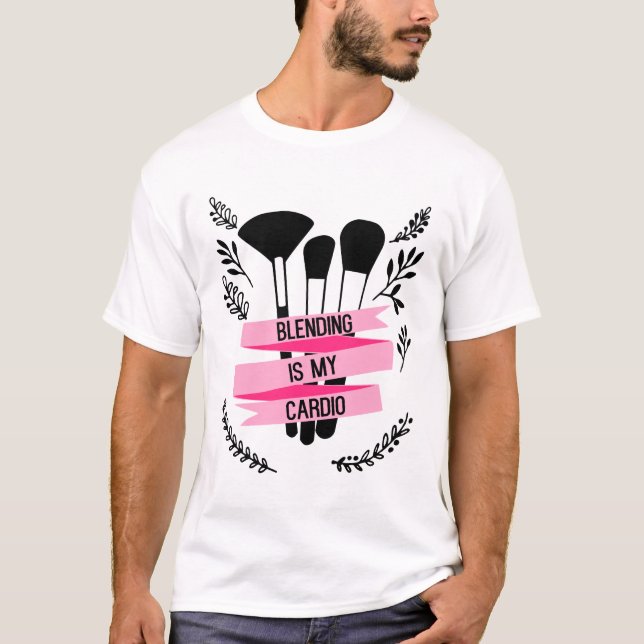 T-shirt artiste de maquillage amusant (Devant)