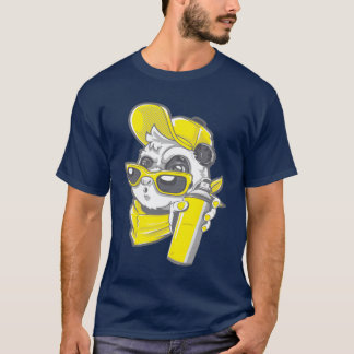 T-shirt Artiste de rue Panda pulvérisateur rétro