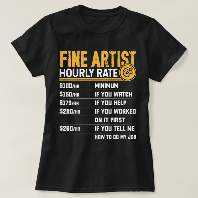 T-shirt Artiste Fine Note Horaire Drôle Art Peinture Artis (Design devant)