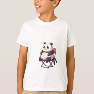 T-shirt Artiste Panda Assis Dodu Chaise Rouge Enfants