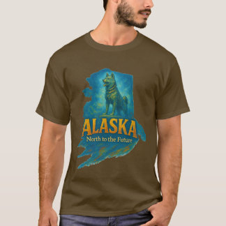 T-shirt artistique de l'état de l'Alaska - Peintur
