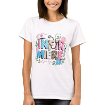 T-shirt artistique « INFIRMIÈRE 