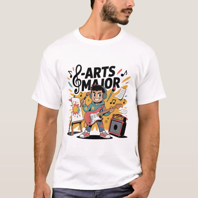 T-shirt Arts Major Boy - Illustration Création unique (Devant)