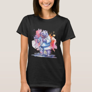 T-shirt Arts martiaux de l'hippopotame MMA Taekwondo Karat