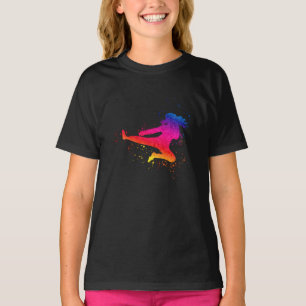 T-shirt Arts Martiaux Féminins, Coup De Feu, Coup De Peint