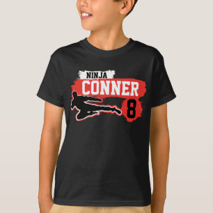 T-shirt Arts Martiaux Ninja Guerrier Thème Anniversaire Ga
