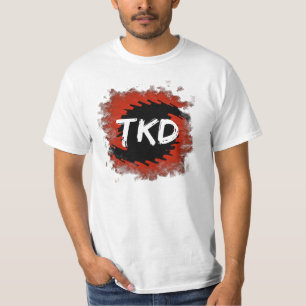 T-shirt Arts martiaux rouges et ouragan noir de TKD