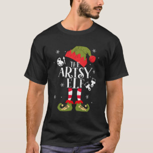 T-shirt Artsy Elf Famille correspondant Pyjama cadeau de N