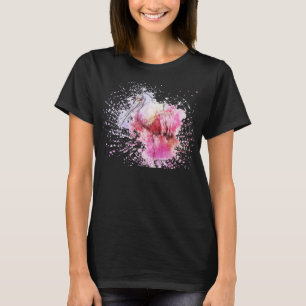T-shirt Artsy Pink Roseate Spoonbill en Aquarelle et encre
