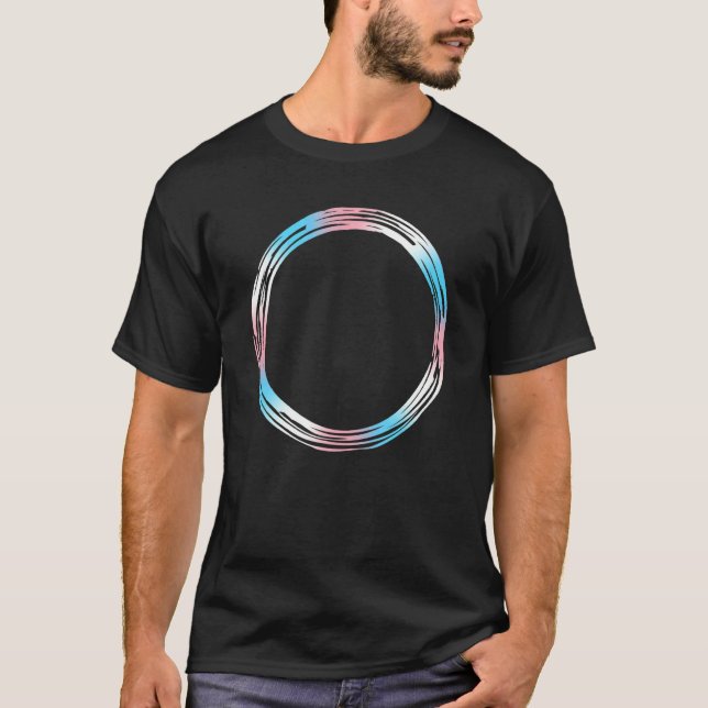 T-shirt Arty Circle Subtil Trans Pride Drapeau Transgenre  (Devant)
