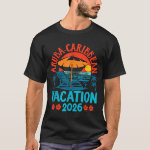 T-shirt Aruba Caraïbes 2026 Vacances en famille Plage Été 