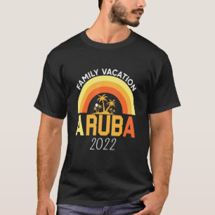T-shirt Aruba Family Vacation 2022 Matching Family Palm Tr