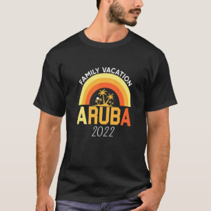 T-shirt Aruba Family Vacation 2022 Matching Family Palm Tr
