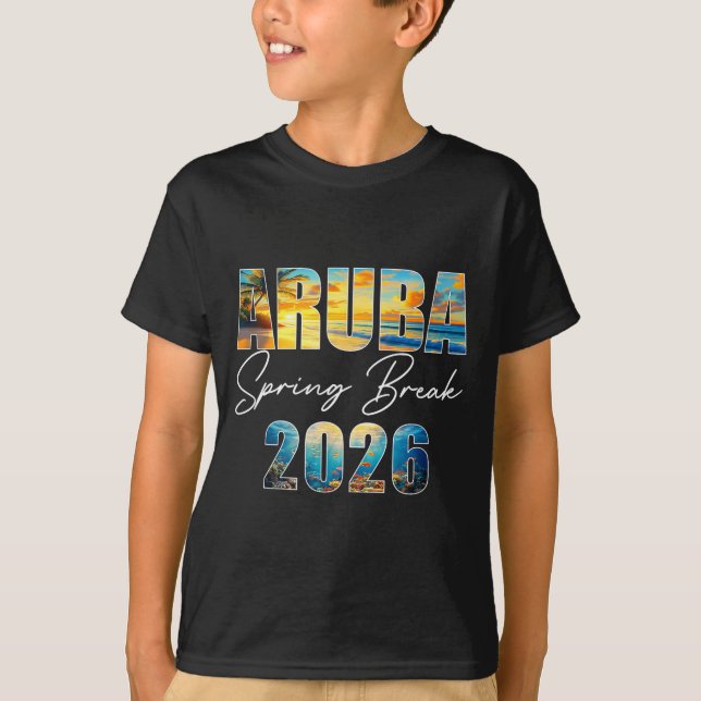 T-shirt Aruba Spring Break 2026 Summer Vacation Beach  (Devant)