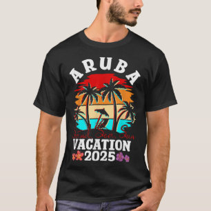 T-shirt Aruba Trip 2025 Drôle Cousin Friends Summer Beach