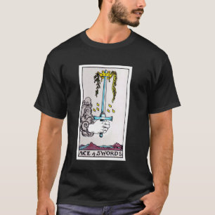 T-shirt As de l'Épée Carte de Tarot Vintage - Jeu Rider Wa