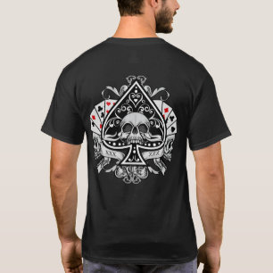 T-shirt As de Pique Crânes Cartes à Jouer Joueur