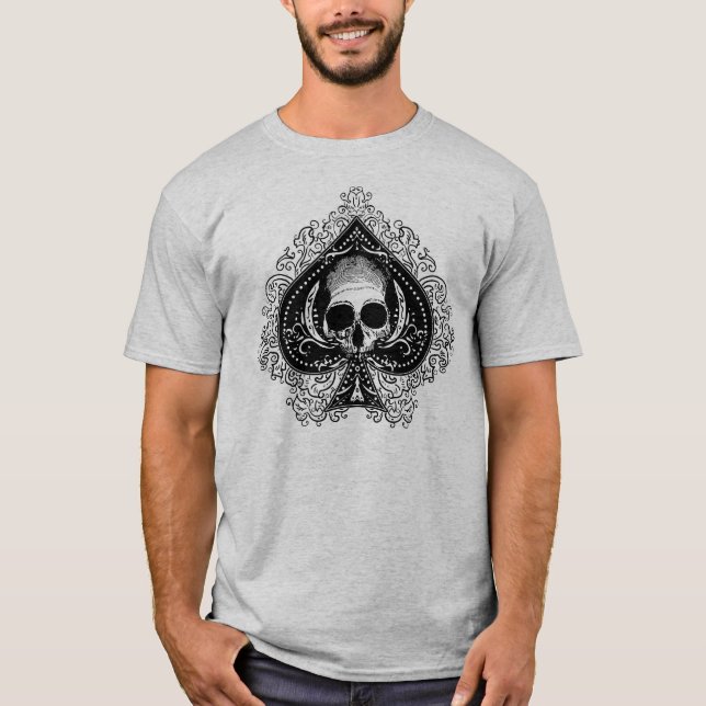 T-shirt As de pique de crâne (Devant)