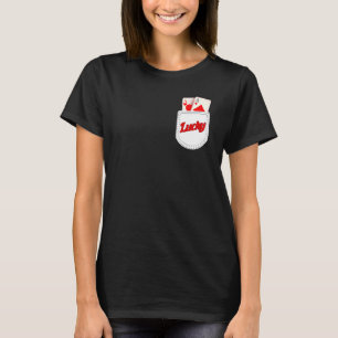 T-shirt As de poche carte de poker et joueur de poker jeux