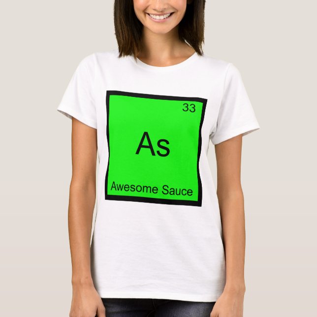 T-shirt As - Tee-shirt avec le symbole de l'élément chimiq (Devant)