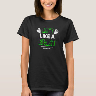 T-shirt Ascenseur comme un Beast Green Salle de sport Fitn