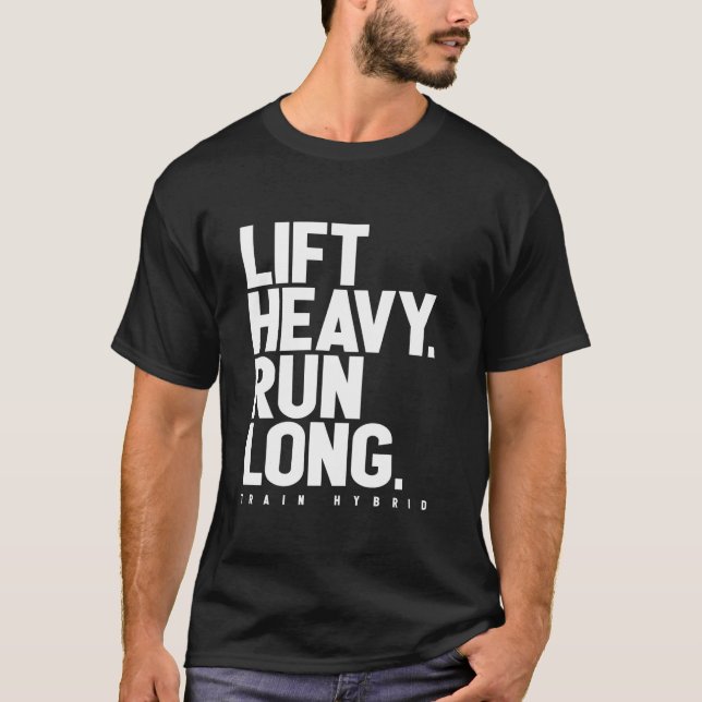 T-shirt Ascenseur Lourd Run Long Hybride Athlète Entraînem (Devant)
