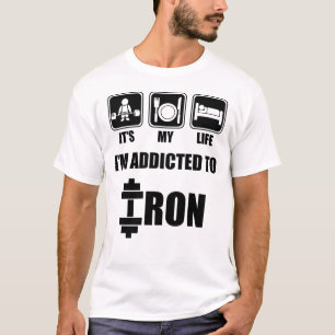 T-shirt Ascenseur, Manger, Sommeil - Addictif Au Fer - Ent