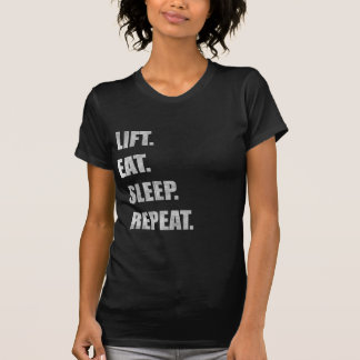 T-shirt Ascenseur. Mangez. Sommeil. Répétition