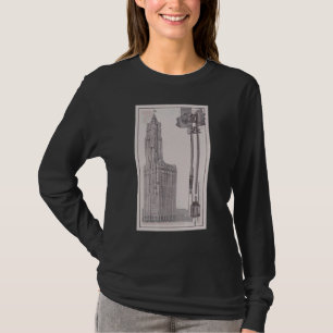 T-shirt Ascenseur vintage Dans Un Grattoir Skyscraper Illu